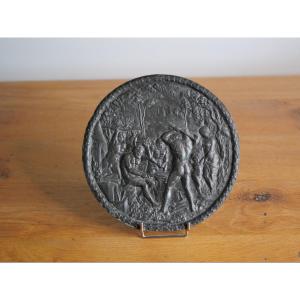 Renaissance Medallion – “the Forges Of Vulcan,” Southern German School, 16th Century