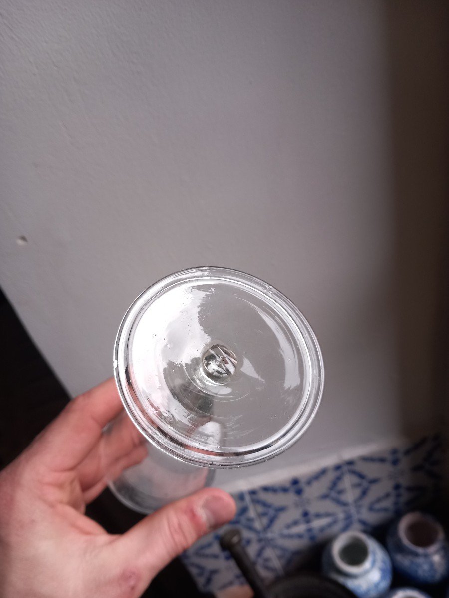 Verre à Pied Français Du XVIIIe Siècle-photo-3