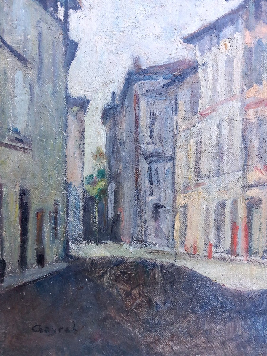 Gaillac Tarn Place Rue Emilie De Vialard Tarn School 20th Century Oil On Canvas Maurice Gayral-photo-3
