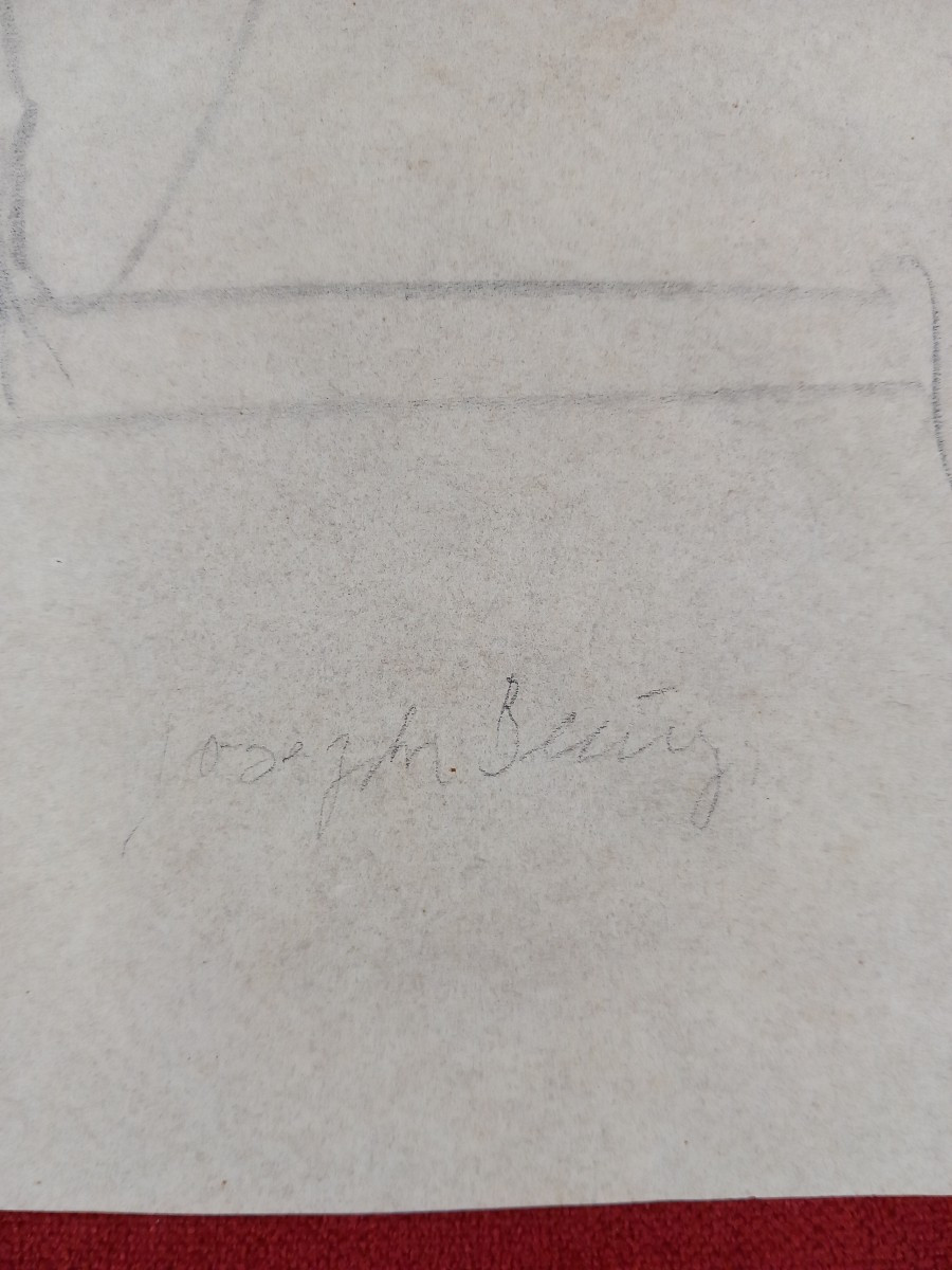 Joseph Beuys (1921-1986) Study Of Christ And Female Nude Drawing Graphite Pencil On Paper 20th Century -photo-4