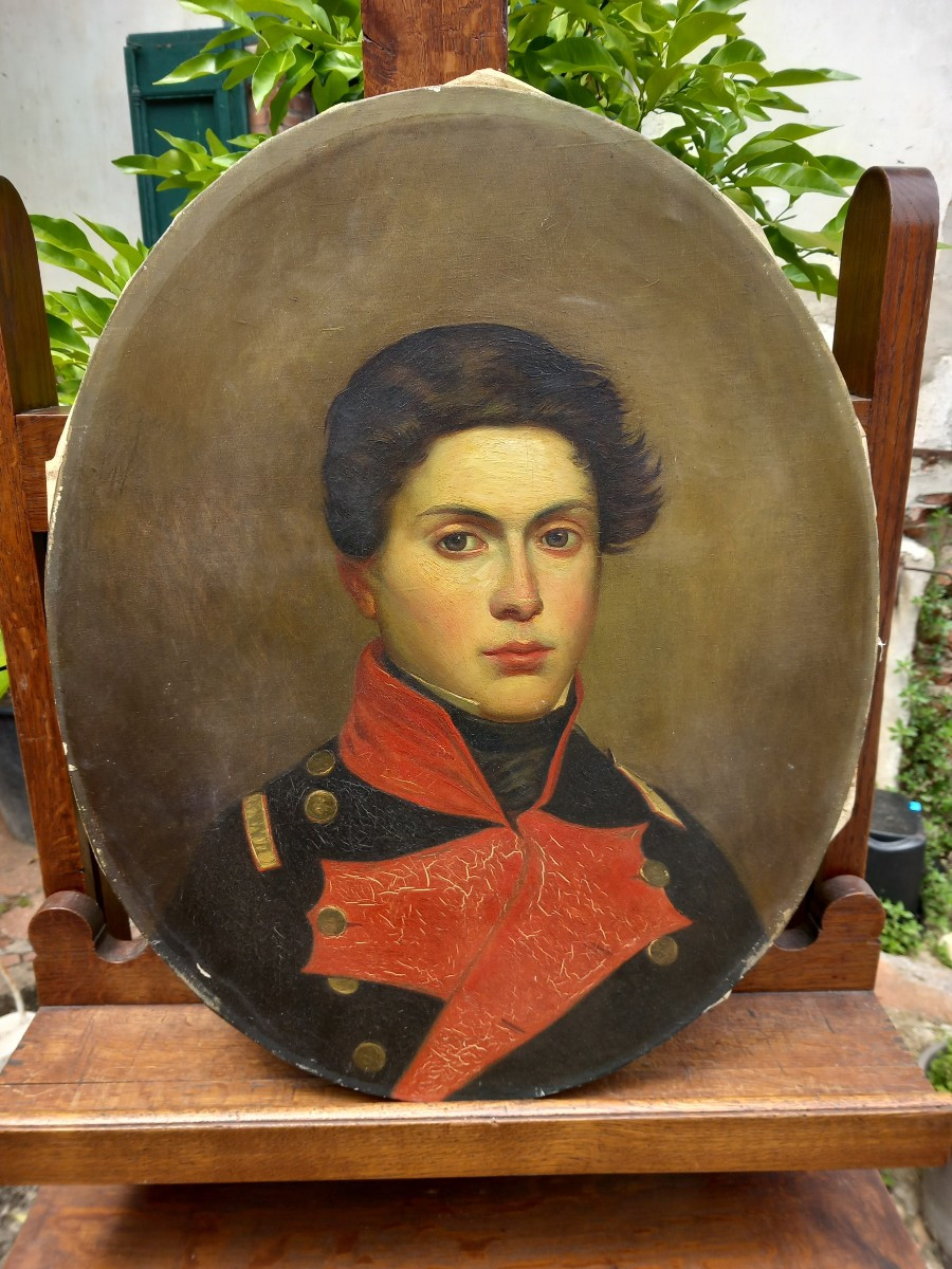 Portrait Of Jacques Saint-cyr Rives Of Castres (tarn) In Uniform Of The Sorèze School C.1820-photo-2