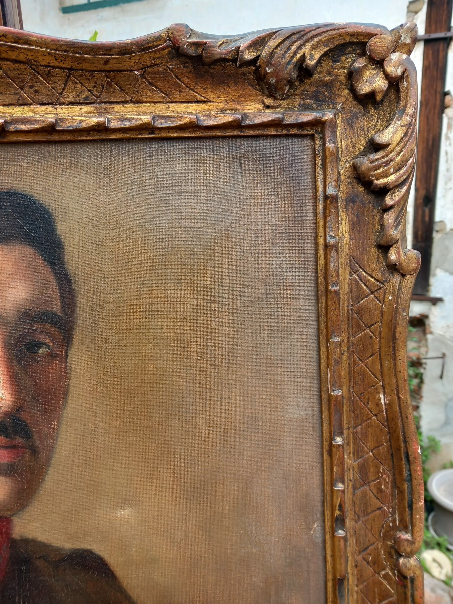 Max Moreau, Belgian School, Portrait Of A Military Musician In Uniform 1924 -photo-2