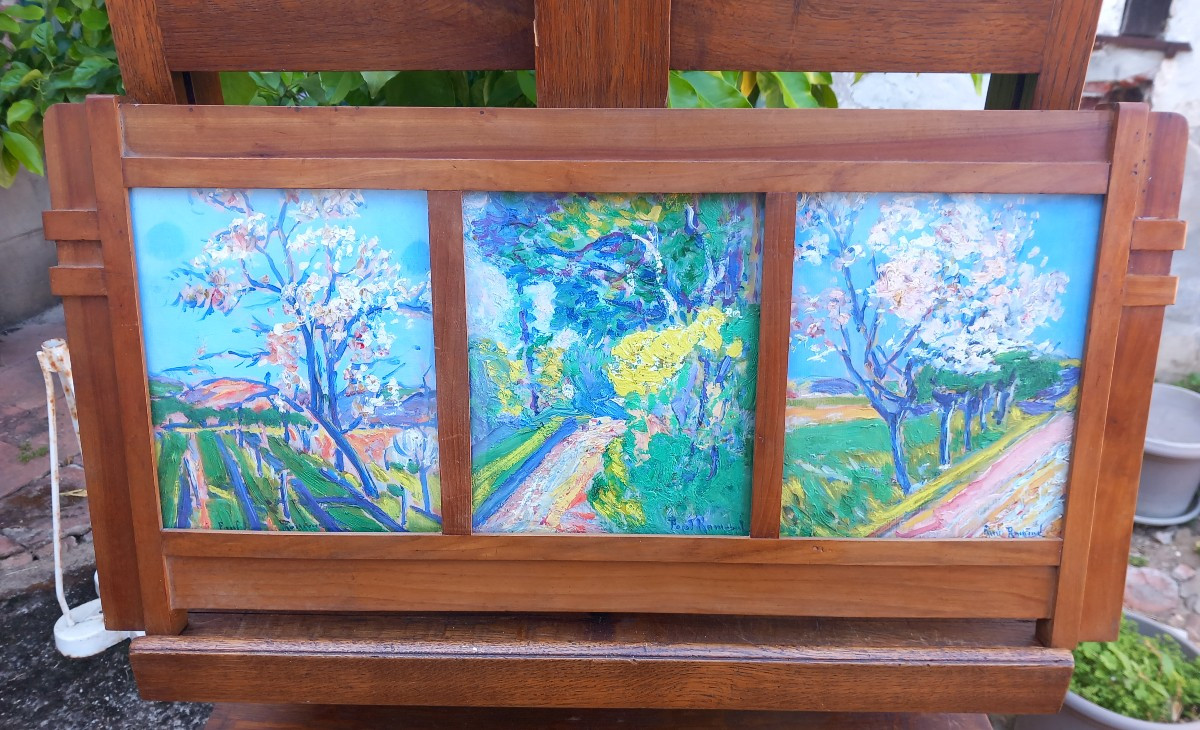 Paul Ramond "landscape Studies" Oil On Panel Circa 1920. Toulouse School Of Painting 