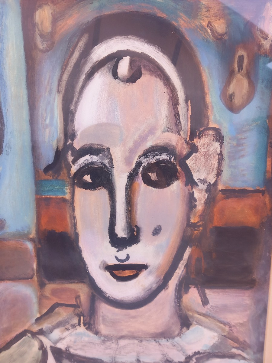 Georges Rouault "Pierrot" Eau-forte et aquatinte 1950 Numérotée Roger Lacourière Graveur-photo-4