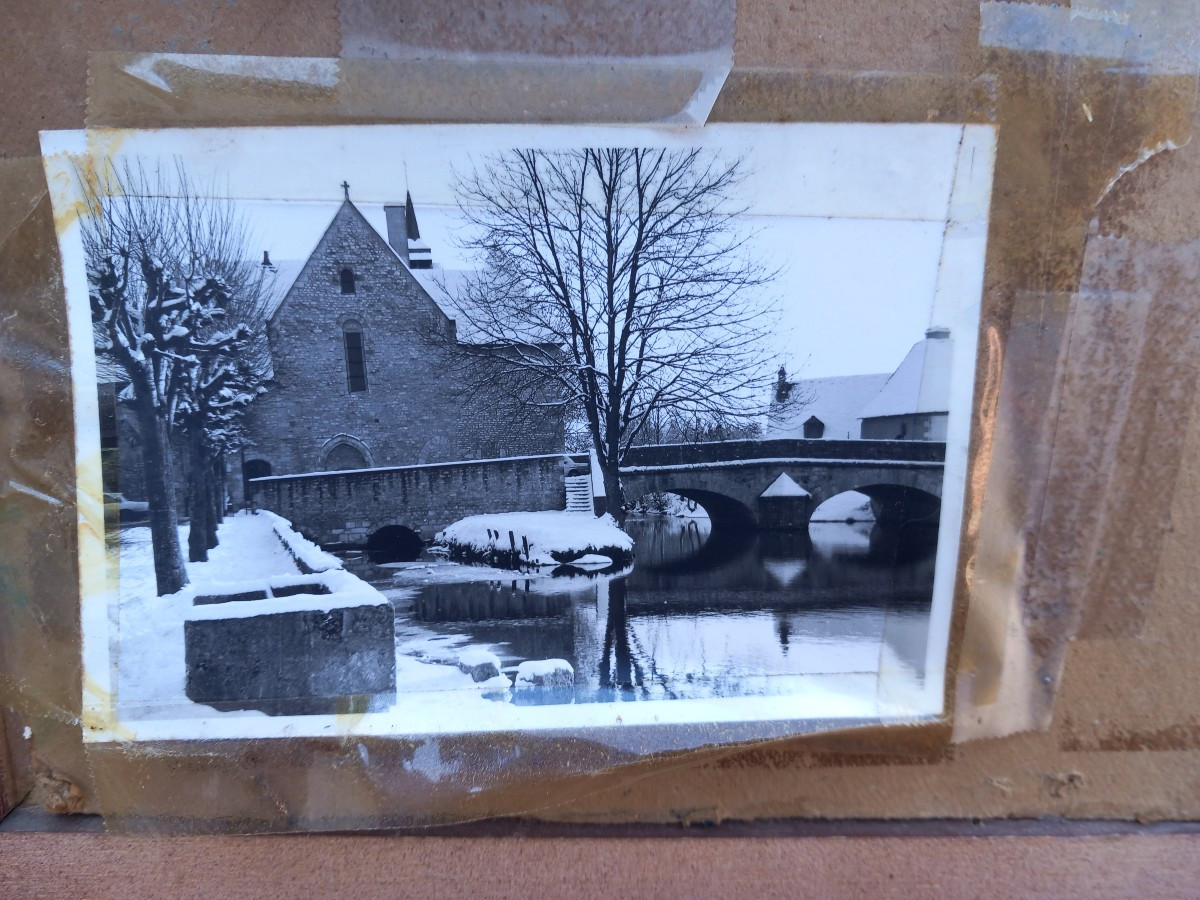 Roger Aubrun Issoudun Eglise Saint Roch Huile sur Carton 1945 Indre -photo-2