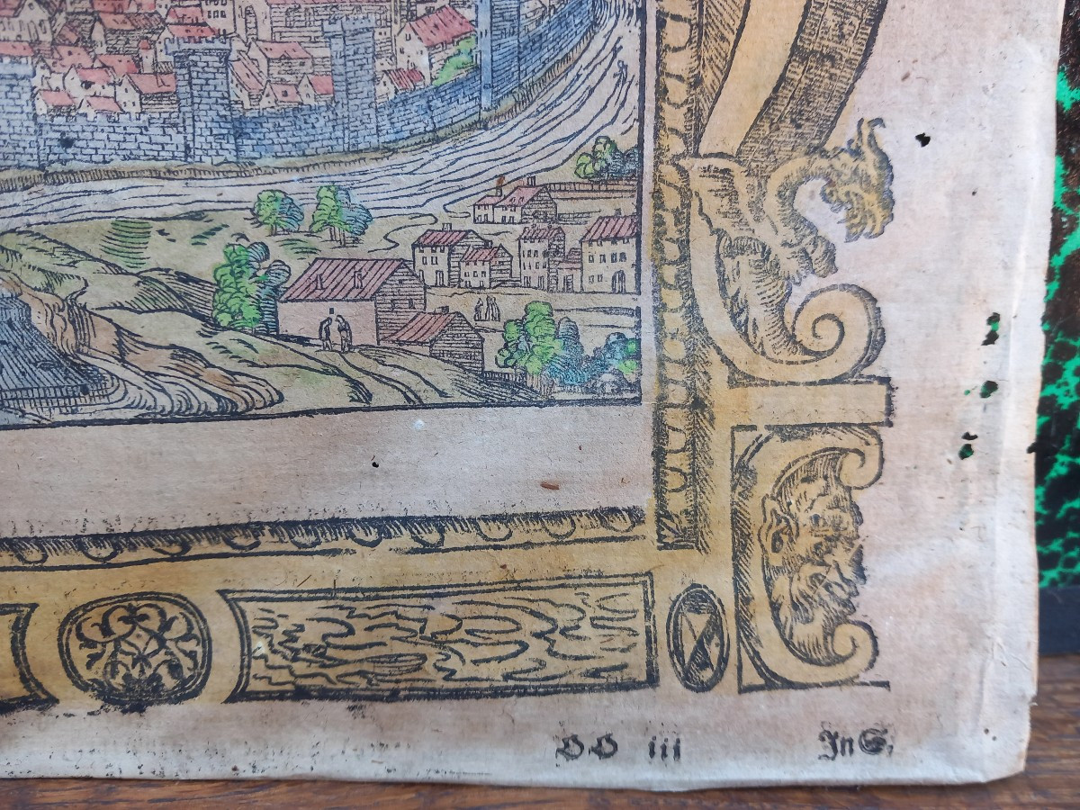 Cosmographia Universalis Sebastian Münster Florenz Firenze Florence XVI  Vue Ville Gravure -photo-3