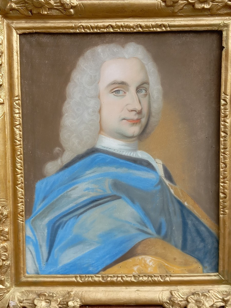 Portrait Of Blaise-françois De Larroque Lord Of Molas Councilor Parliament Toulouse Pastel-photo-3