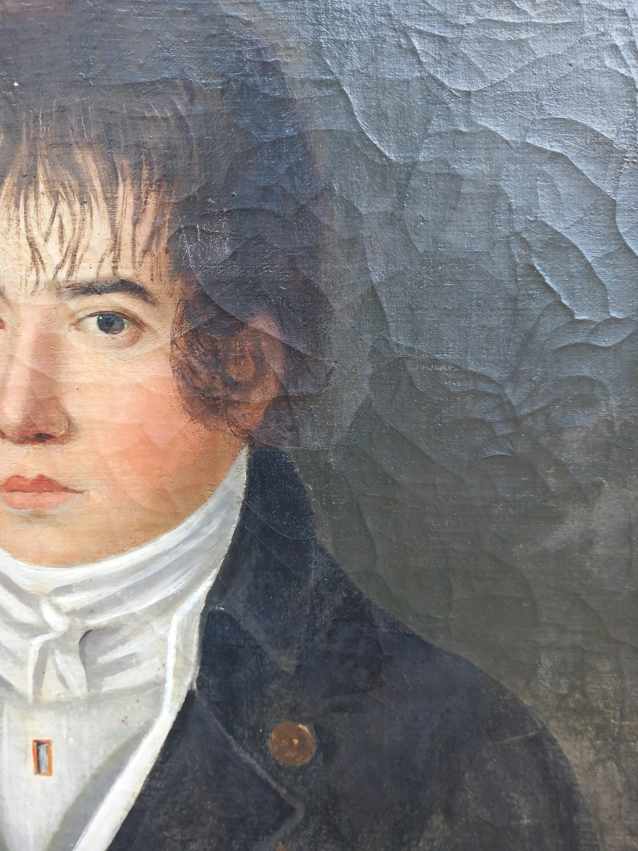 Portrait Of Jcm Bonnevielle Painted In Pézenas In 1802 By The Artist Gausset -photo-2