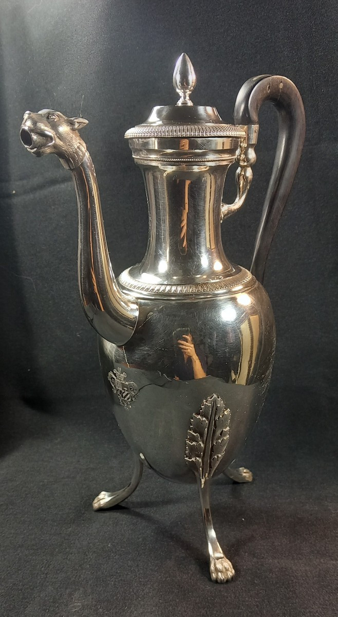 Verseuse Cafetière Argent Massif XVIIIe Siècle 1795-1797 Paris 1er Titre Orfèvre : J.B. Potot