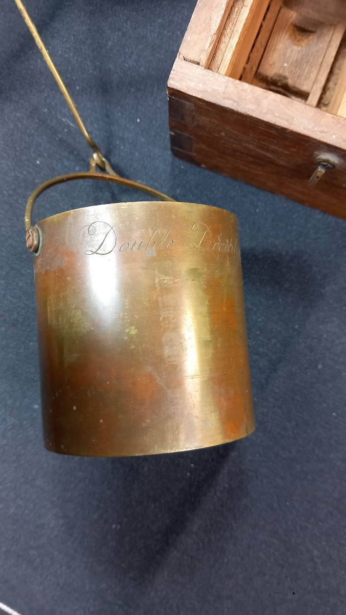 Artisan Scales In Their Box, Battery, Weight, Early 19th Century-photo-3