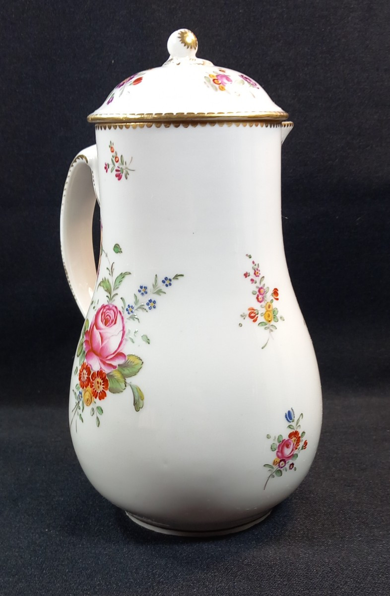 Chocolate Pot Coffee Pot Jug Hard Porcelain Paris ? 18th Century Louis XVI Brand -photo-4