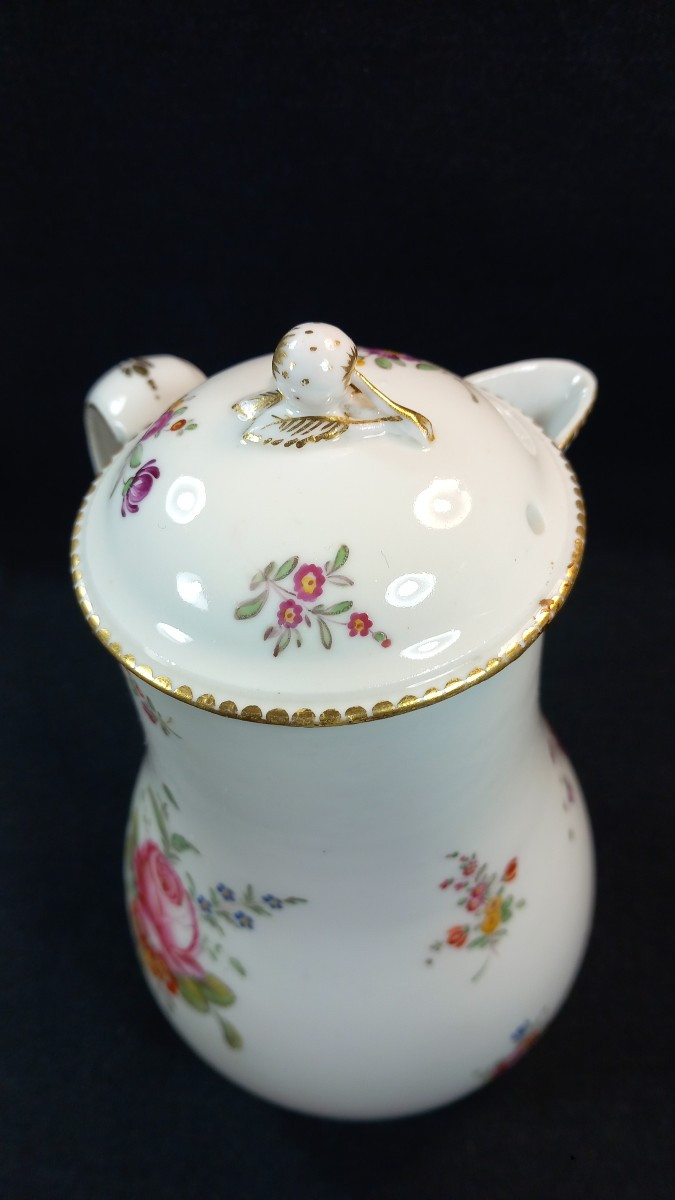 Chocolate Pot Coffee Pot Jug Hard Porcelain Paris ? 18th Century Louis XVI Brand -photo-1