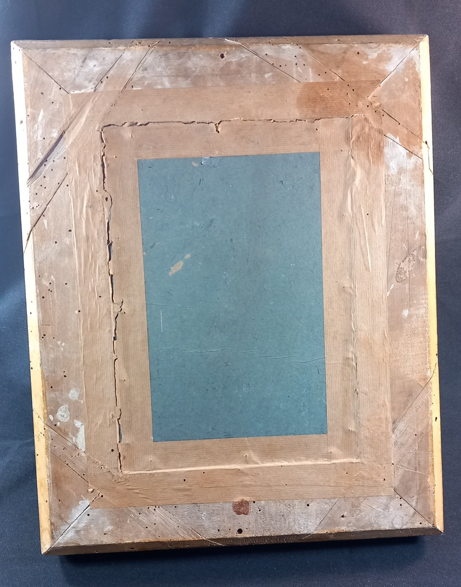 Pierre Albert ROBERTI "La Lecture du Billet" Aquarelle sur Papier Cadre Empire XIXe Scène Genre-photo-1