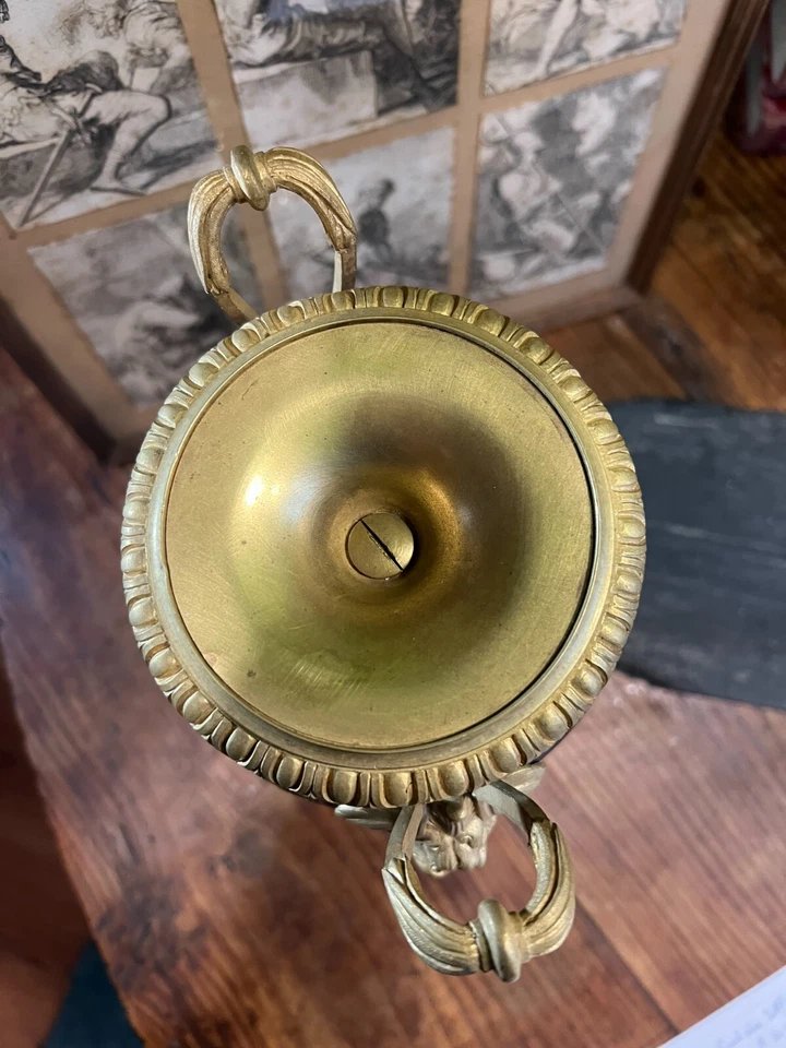 Vase Porcelaine Sèvres Monture Bronze Napoléon III Peinture Angelots Science Astronomie Bronze-photo-5