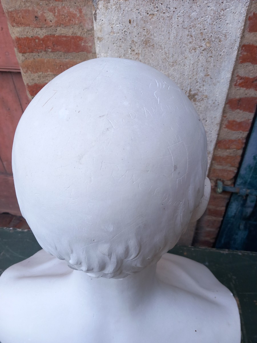 Auguste Baussan Buste de Notable de Montpellier Hérault Signé et Daté 1856 Platre -photo-4