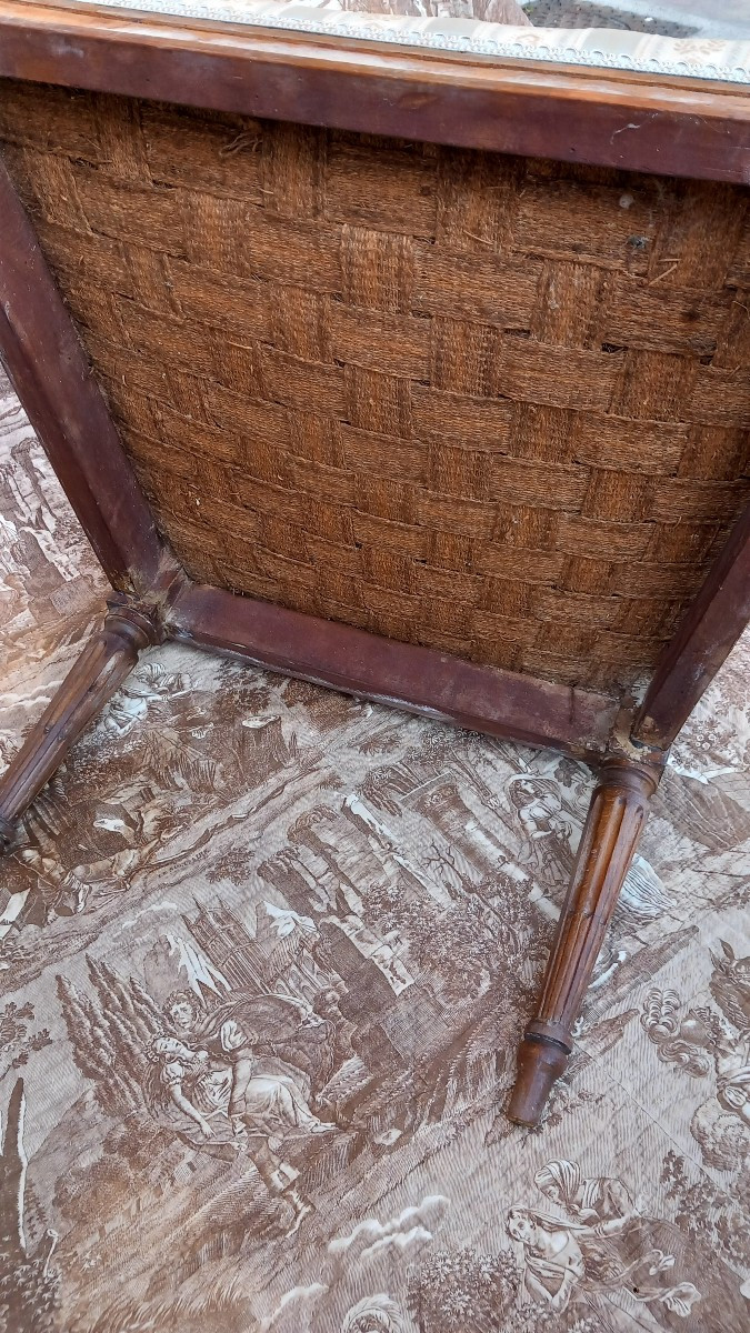 Paire de Fauteuils à la Reine en Bois Naturel d'Epoque Louis XVI fin du XVIIIe Siècle-photo-3