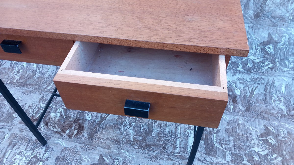 Jacques Hitier Illuminated Wooden Desk, 20th Century Design -photo-4