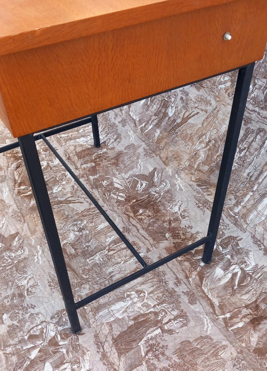 Jacques Hitier Illuminated Wooden Desk, 20th Century Design -photo-3