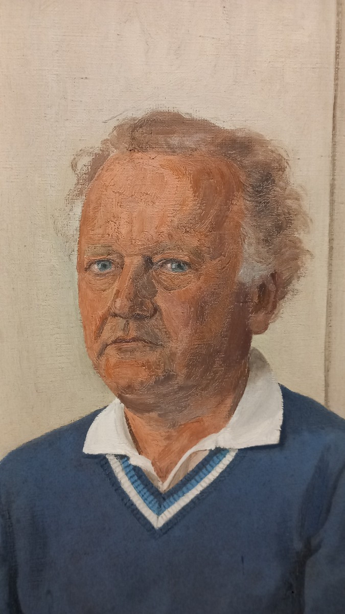 Mel Klapholz (1928) Portrait d'Homme, ca 1990 Huile sur Toile Toulouse-photo-2