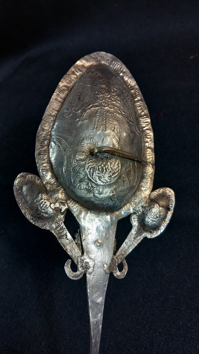 Fibule ou Epingle Ttipqui ou Tupo en Argent, Pérou XVIIe siècle Colonie Espagne Amérique du Sud-photo-3