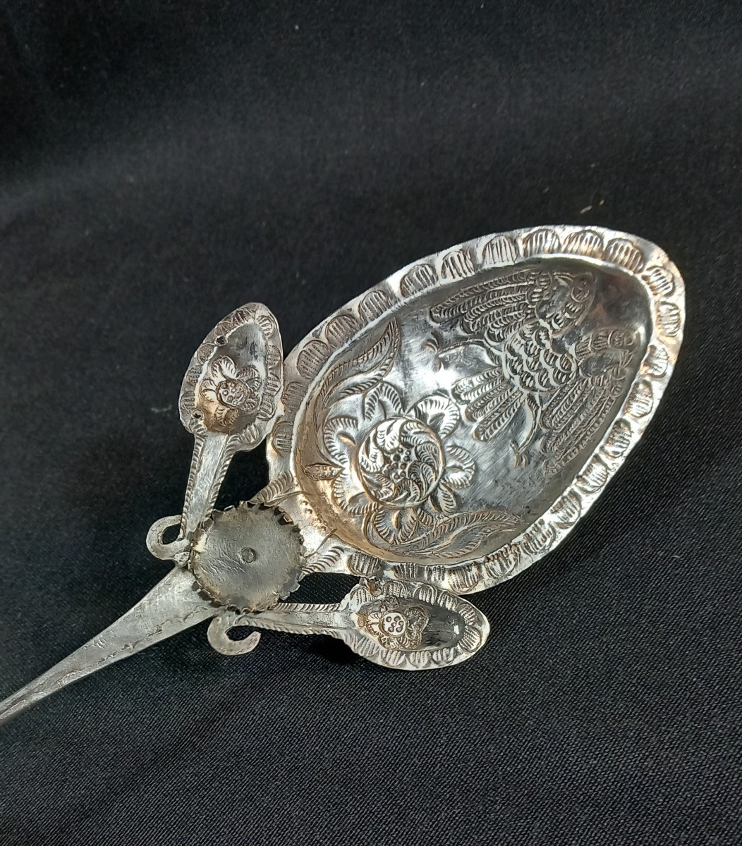 Fibule ou Epingle Ttipqui ou Tupo en Argent, Pérou XVIIe siècle Colonie Espagne Amérique du Sud-photo-4