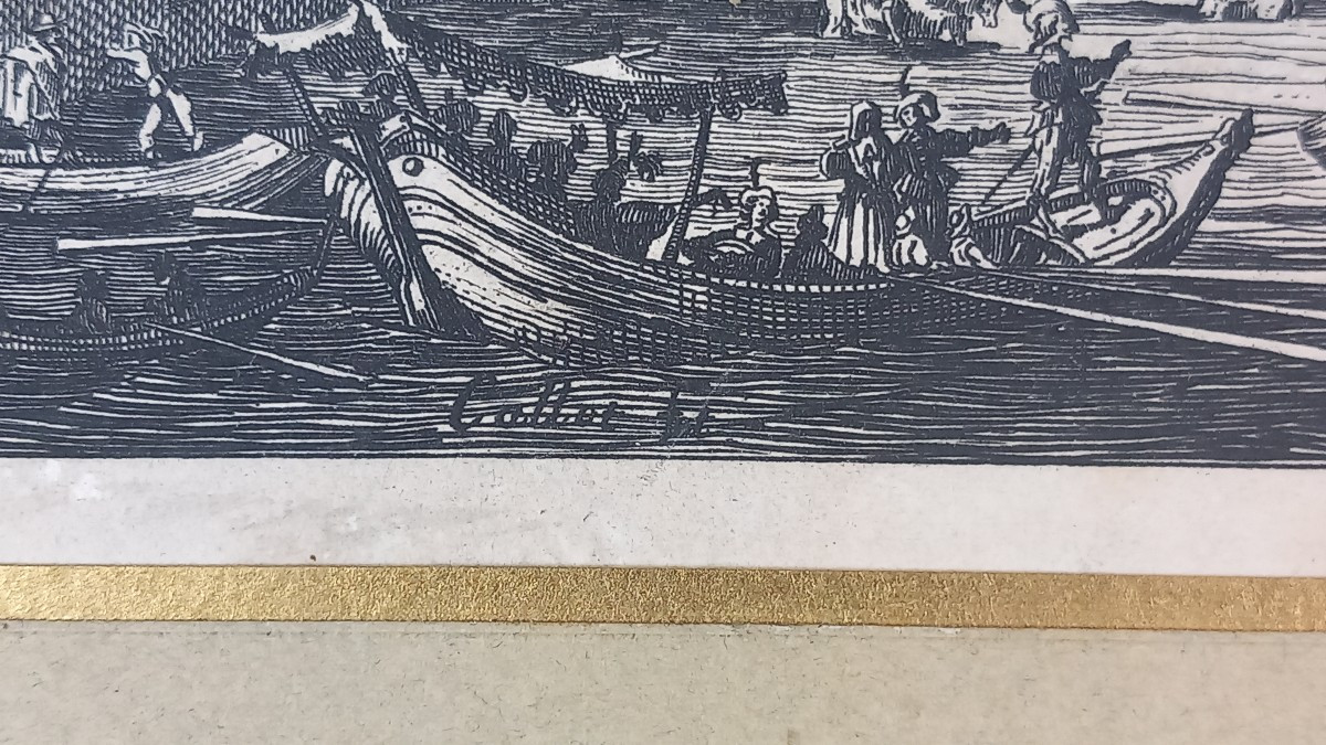 Jacques Callot: Grand View Of Paris: View Of The Louvre - 1629/1630 17th Century Engraving-photo-2