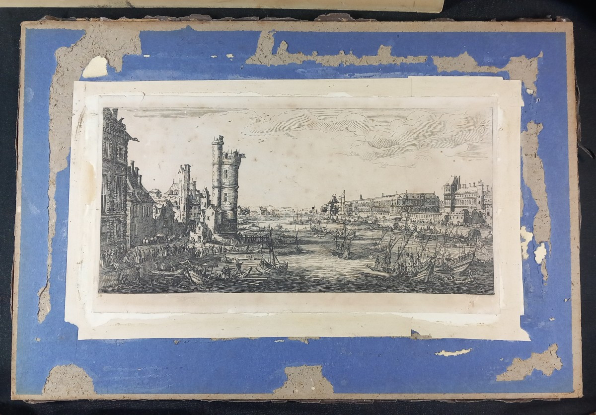 Jacques Callot: Grand View Of Paris: View Of The Louvre - 1629/1630 17th Century Engraving-photo-5