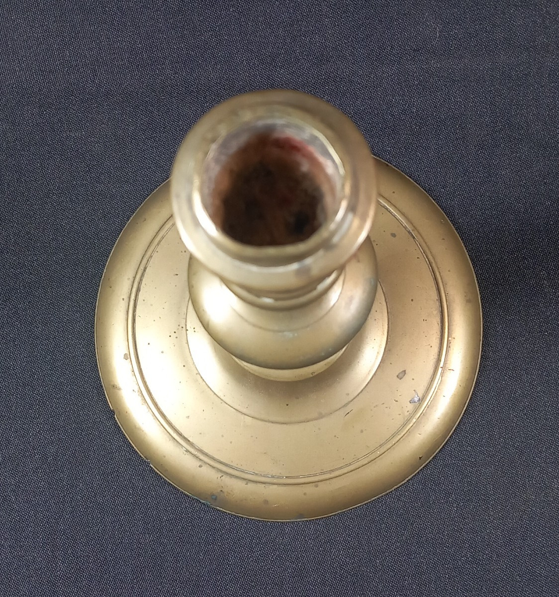 Haute Epoque - Bougeoir ou Chandelier à Balustre en Bronze XVIIe Siècle -photo-3