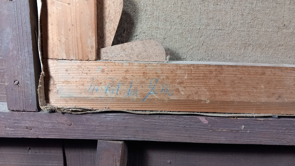 Rose DUJARDIN-BEAUMETZ "Le Port des Sables d'Olonne" Huile sur Toile Vendée Marine -photo-1