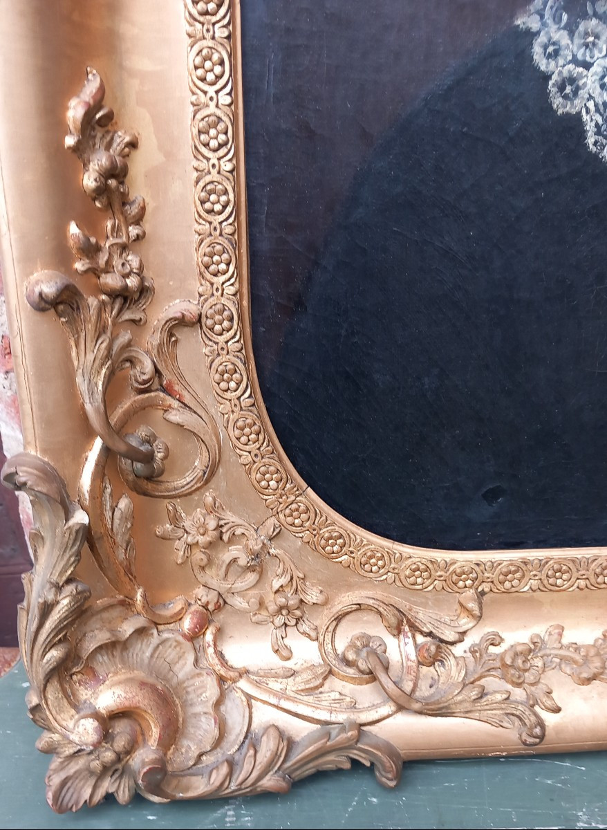 Emilie Bruine-preyat Paris Portrait Of A Young Girl Oil On Canvas 1852-photo-2