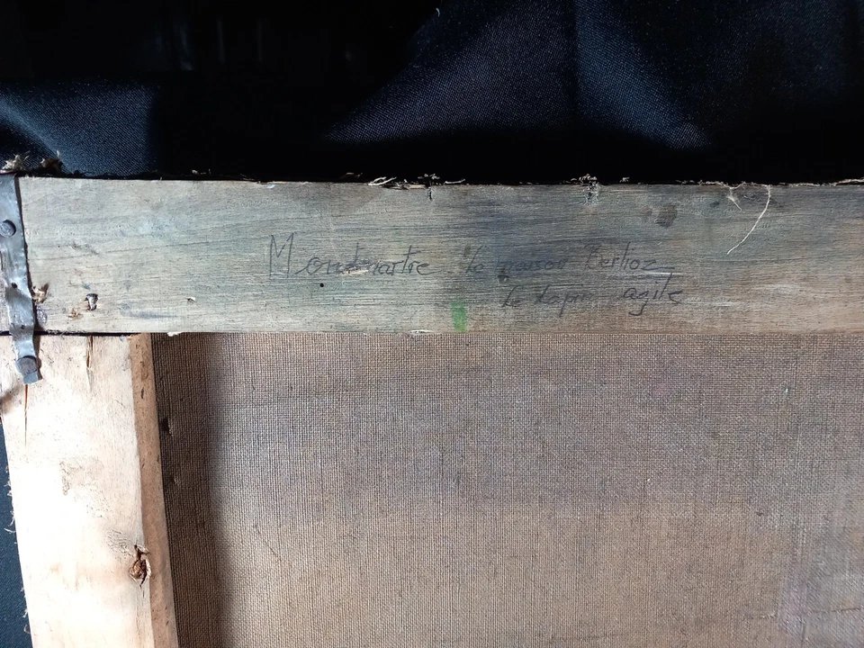 The Cabaret "le Lapin Agile" In Montmartre, Paris, And The Berlioz House, Oil On Canvas -photo-1