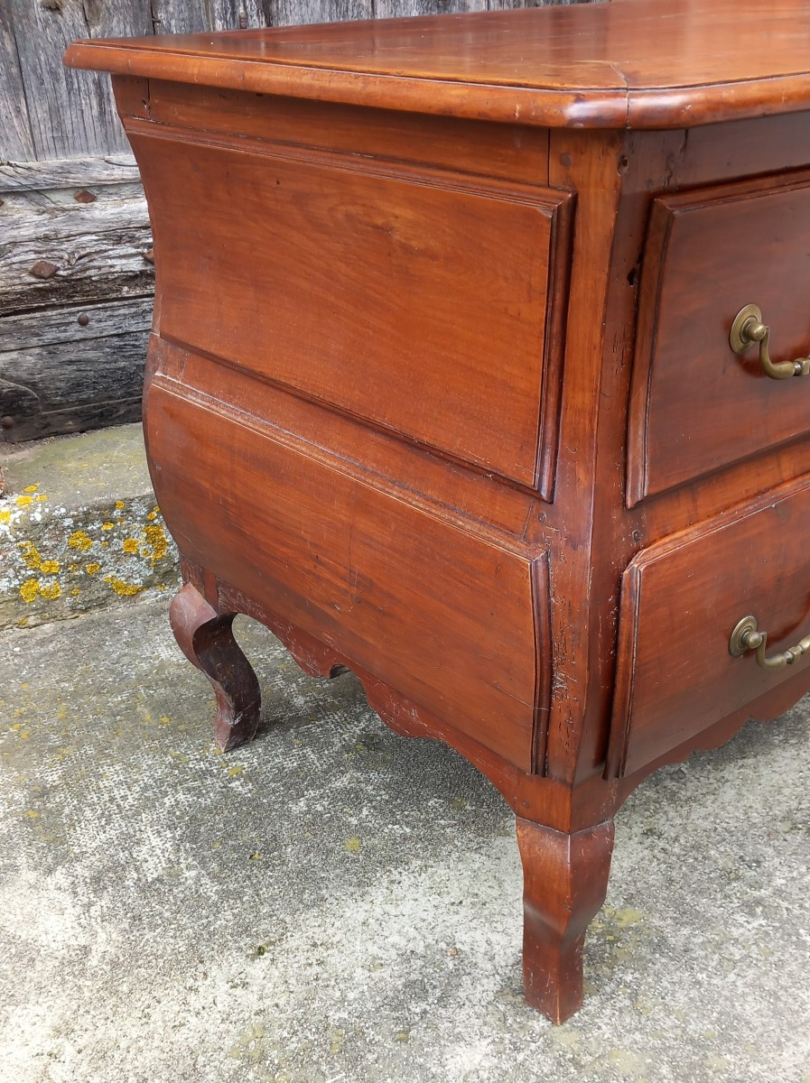 Commode Sauteuse Dite Castraise Merisier Garnitures Bronze XVIIIe Siècle Castres Tarn-photo-2