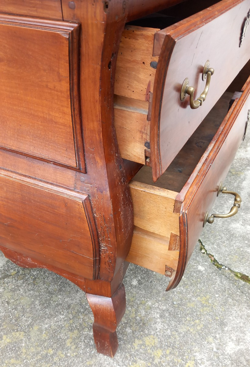 Commode Sauteuse Dite Castraise Merisier Garnitures Bronze XVIIIe Siècle Castres Tarn-photo-3