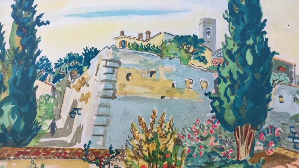 Yves Brayer The Golden Dove (saint-paul-de-vence) In Provence Signed Lithograph-photo-2