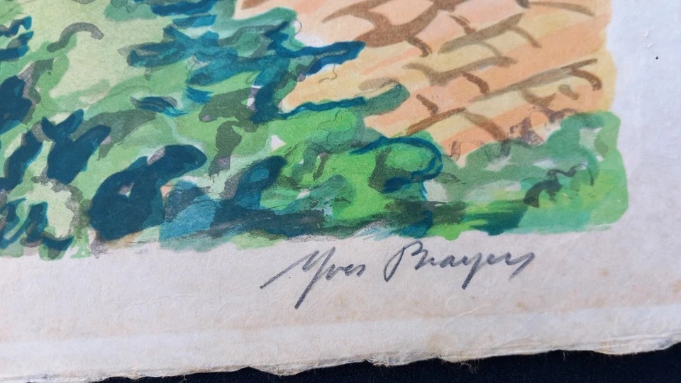 Yves Brayer The Golden Dove (saint-paul-de-vence) In Provence Signed Lithograph-photo-3