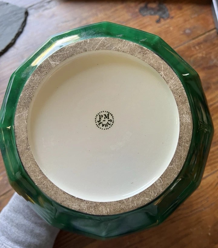 Paul Milet à Sèvres Vase Art Déco en Porcelaine Emaillée Verte-photo-2