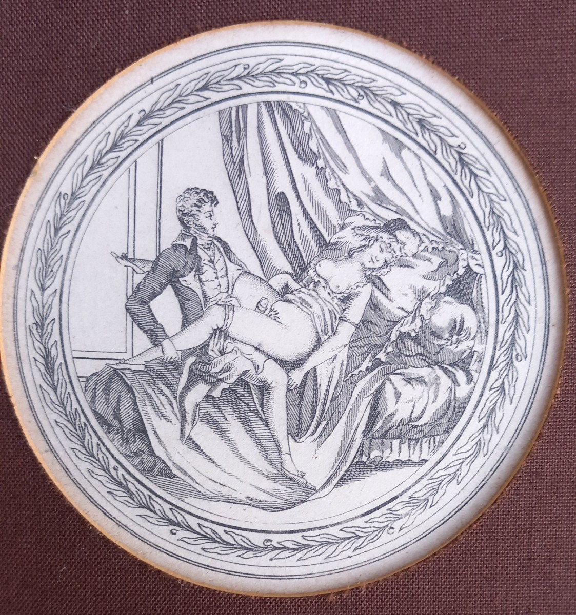 Encadrement de Gravures Erotiques  Début du XIXe Siècle Dont "La Guerre des Dieux" E. de Parny-photo-4