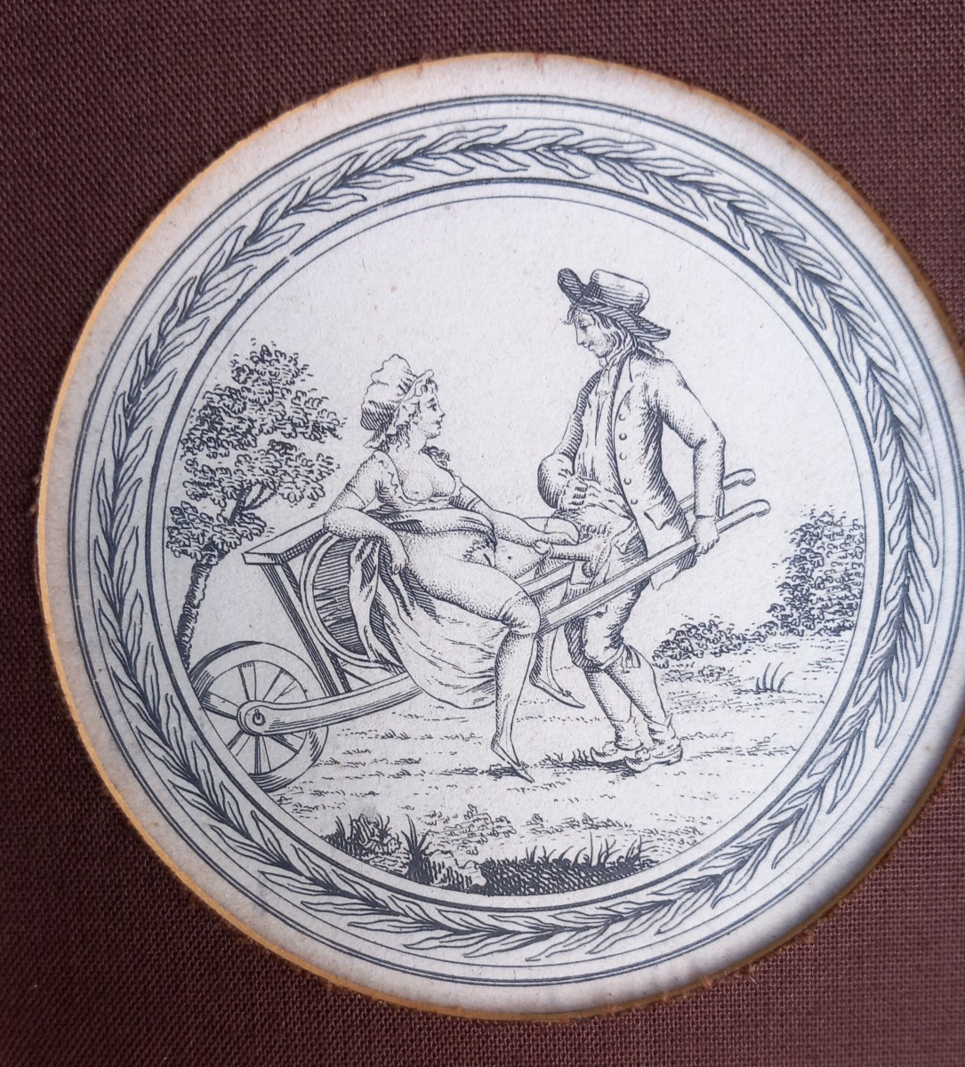Encadrement de Gravures Erotiques  Début du XIXe Siècle Dont "La Guerre des Dieux" E. de Parny-photo-3
