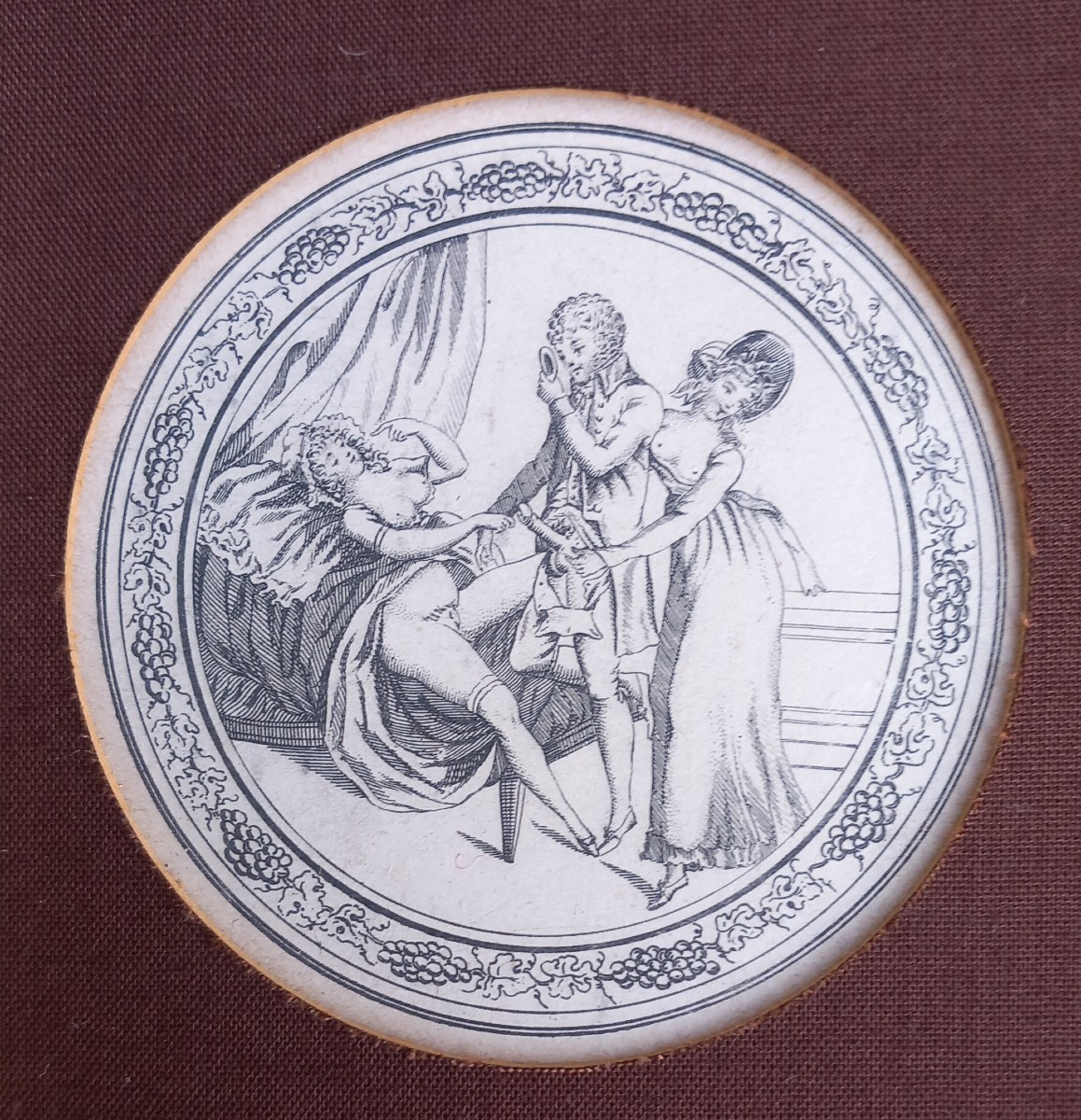 Encadrement de Gravures Erotiques  Début du XIXe Siècle Dont "La Guerre des Dieux" E. de Parny-photo-4