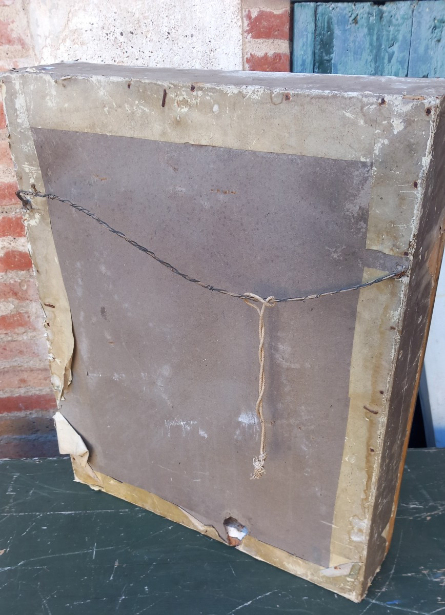 Plaster Bas-relief Of Christ, Ecce Homo, Framed Diorama Souvenir, Grand Tour Of Rome, 19th Century-photo-5