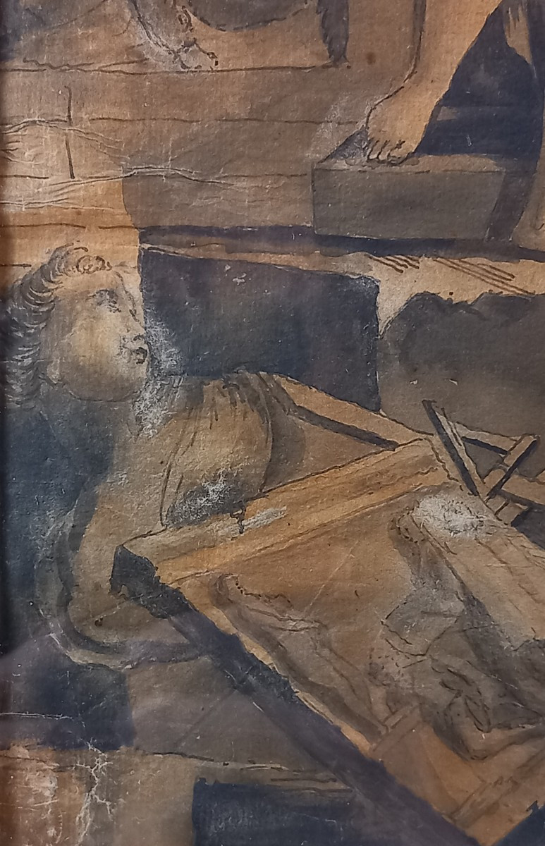 Pygmalion et Galatée Dessin du XVIIIe siècle, entourage ou suiveur de François Boucher-photo-2