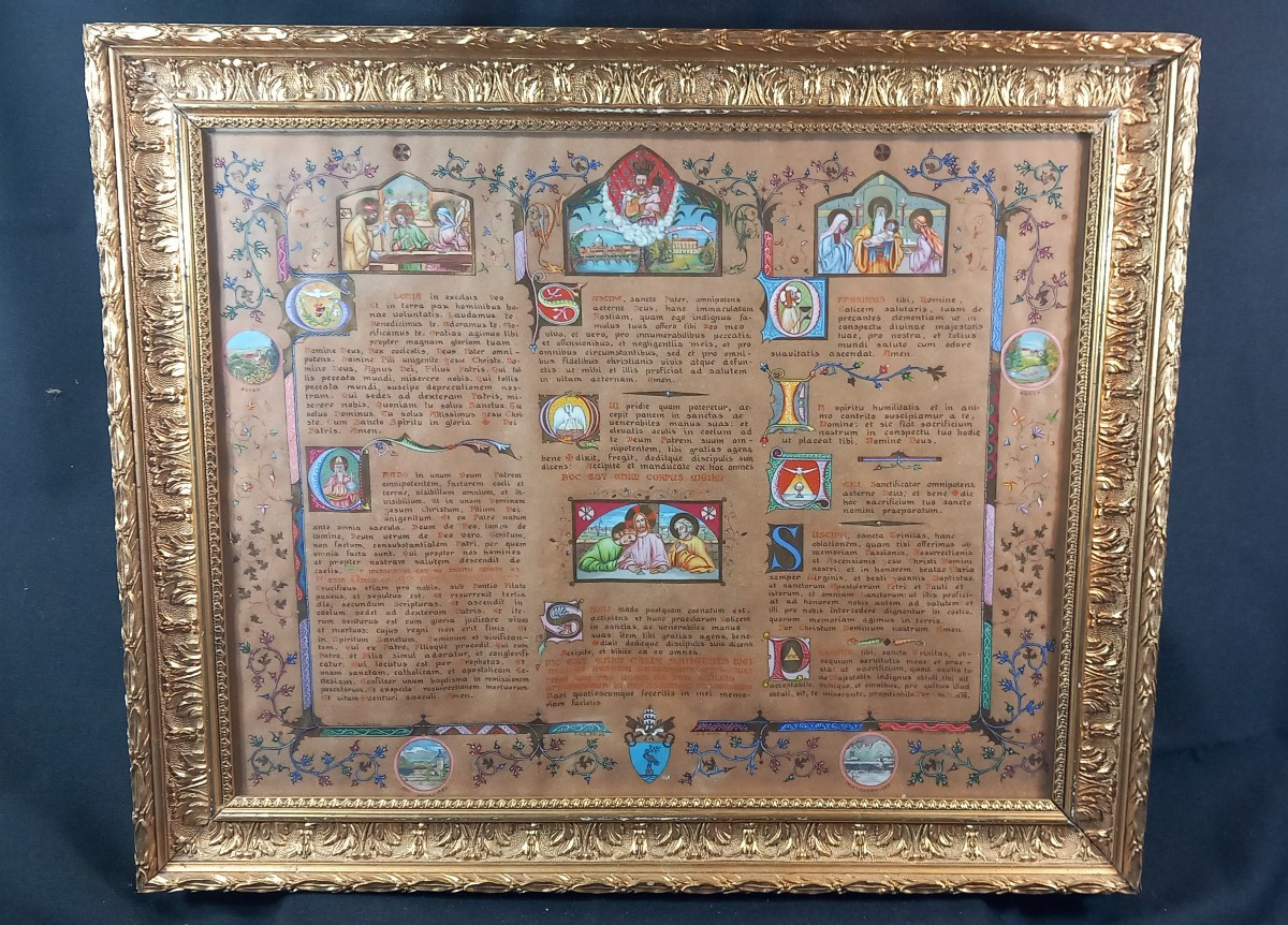 Canon d'Autel Enluminure Parchemin XXe V.Cupini Susa Allex Murinais Beauvais-photo-2