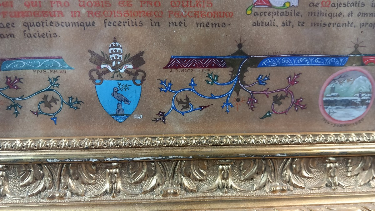 Canon d'Autel Enluminure Parchemin XXe V.Cupini Susa Allex Murinais Beauvais-photo-2