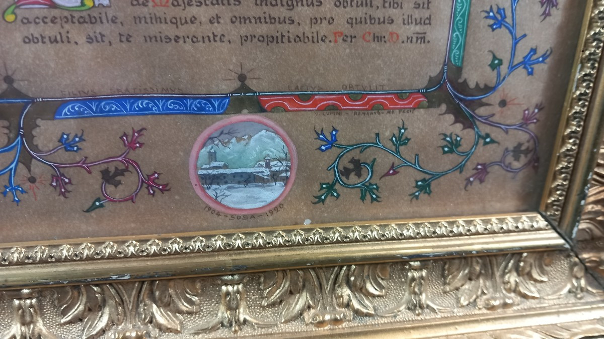 Canon d'Autel Enluminure Parchemin XXe V.Cupini Susa Allex Murinais Beauvais-photo-3