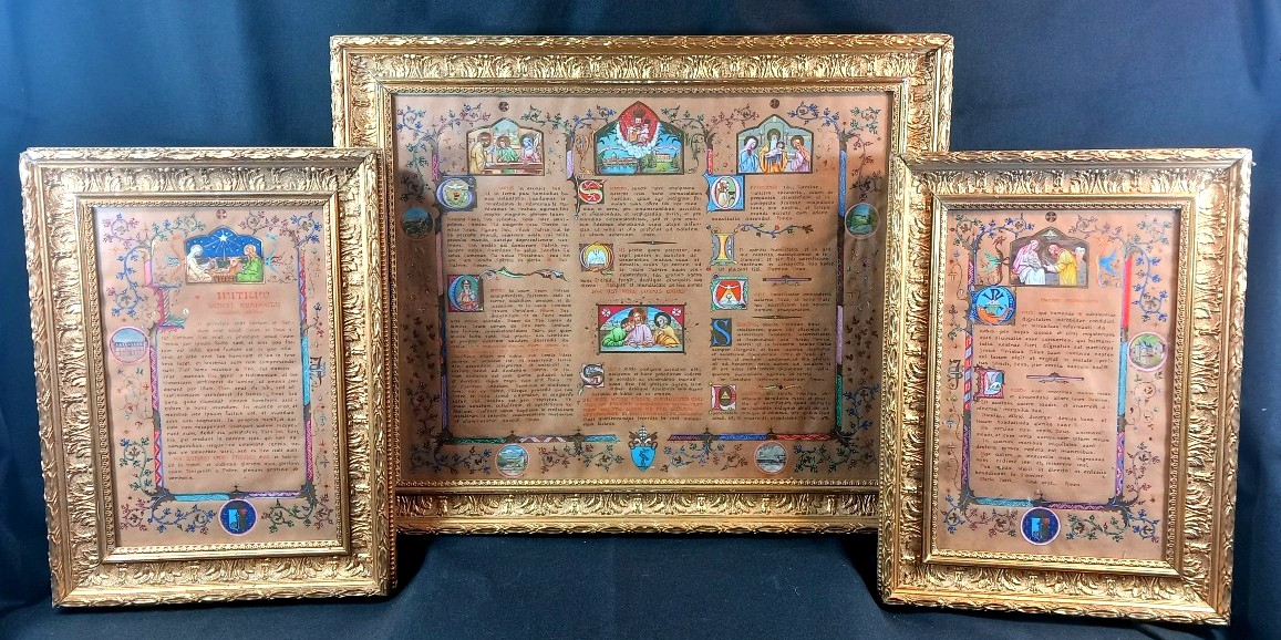 Canon d'Autel Enluminure Parchemin XXe V.Cupini Susa Allex Murinais Beauvais