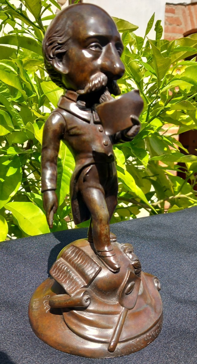 Bronze Statue Of Musician Amédée Pellegrin By His Friend Jules Lebel In 1857-photo-2