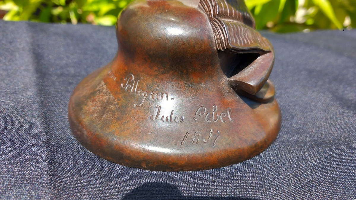 Bronze Statue Of Musician Amédée Pellegrin By His Friend Jules Lebel In 1857-photo-1