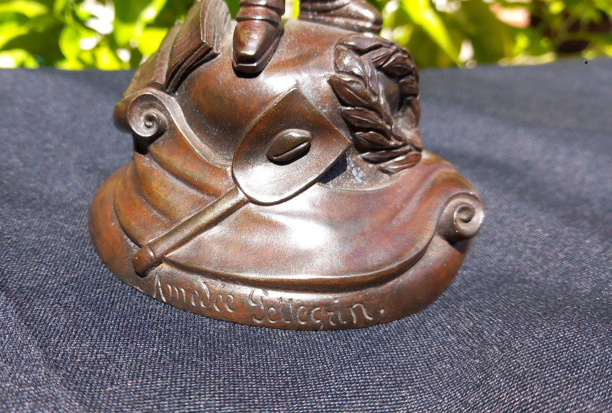 Bronze Statue Of Musician Amédée Pellegrin By His Friend Jules Lebel In 1857-photo-3