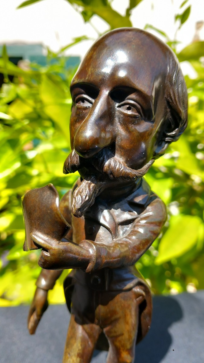 Bronze Statue Of Musician Amédée Pellegrin By His Friend Jules Lebel In 1857-photo-4