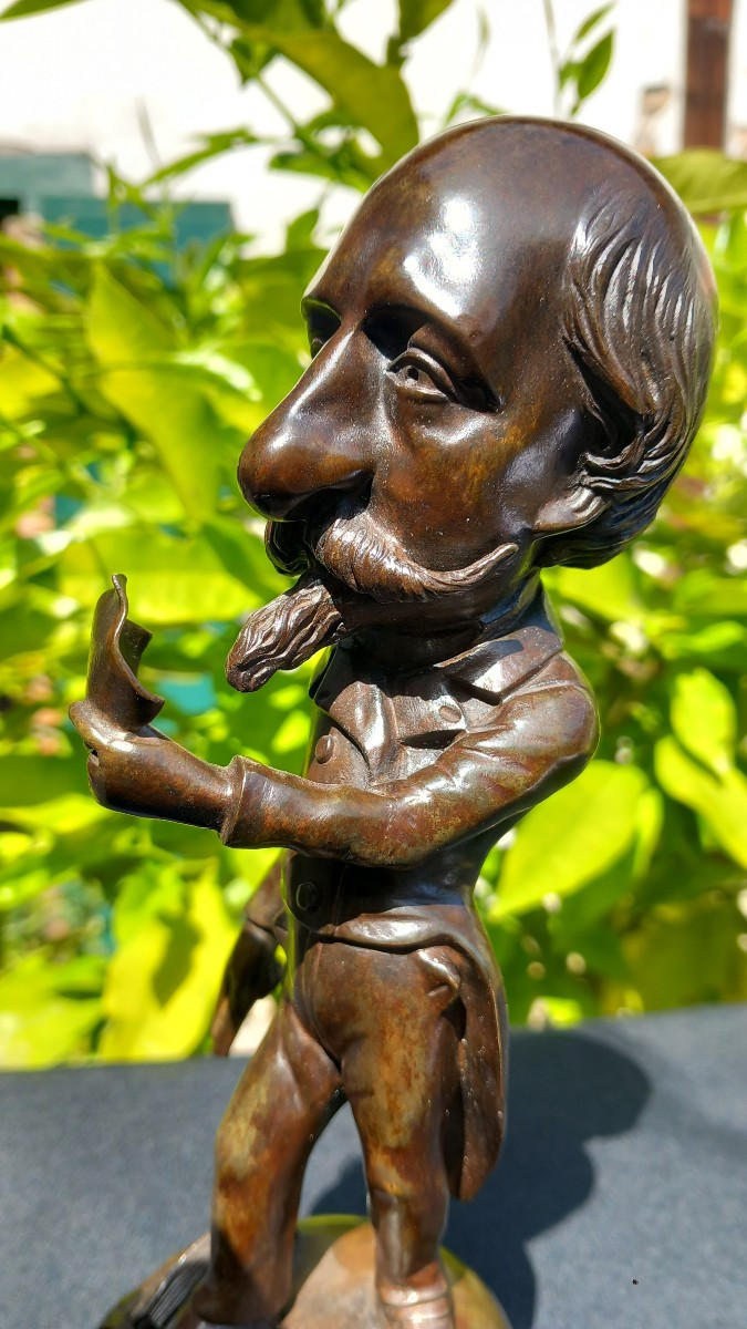 Bronze Statue Of Musician Amédée Pellegrin By His Friend Jules Lebel In 1857-photo-5